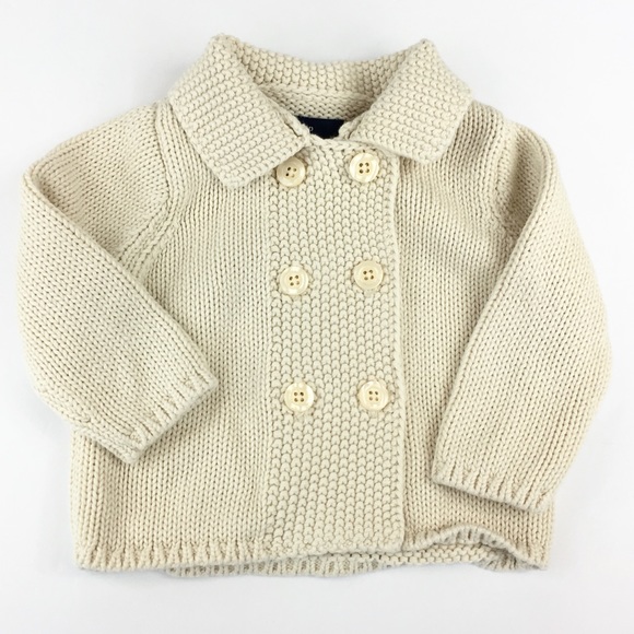 EUC Baby GAP Cream Double-Breasted Sweater… - Picture 2 of 7
